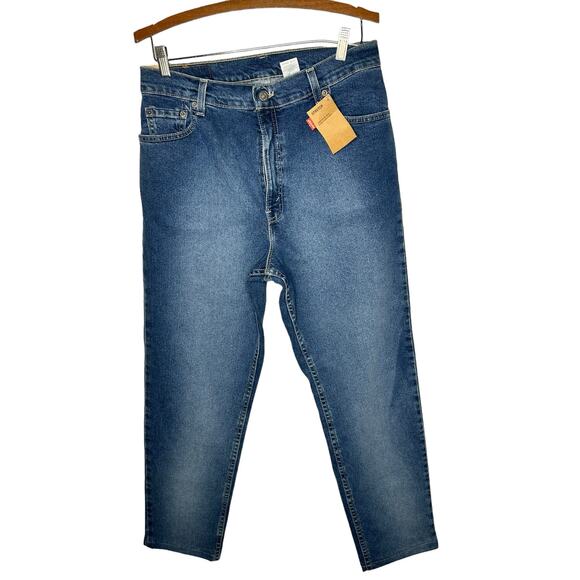 Vtg Levi's 550 Rlaxed fit tapered fit‎ denim jeans new usa made sz 14 irregular - Picture 3 of 3